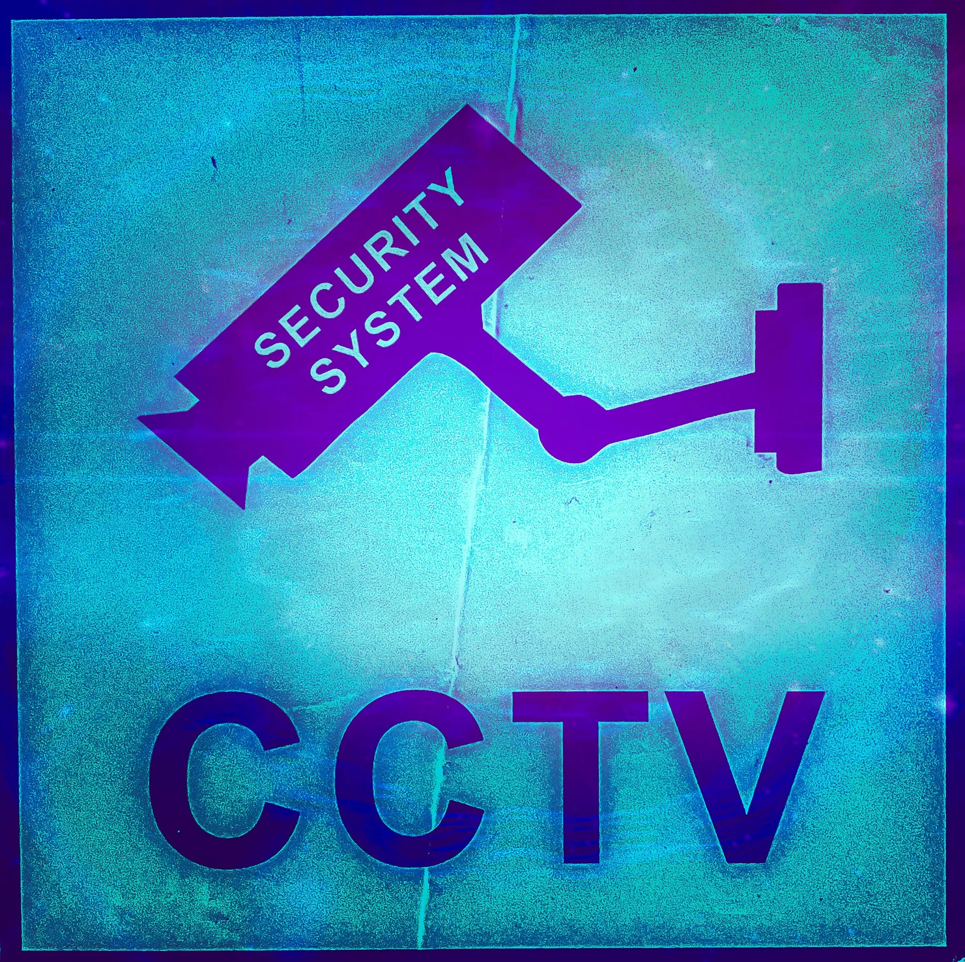 CCTV security system sign from Going Underground research